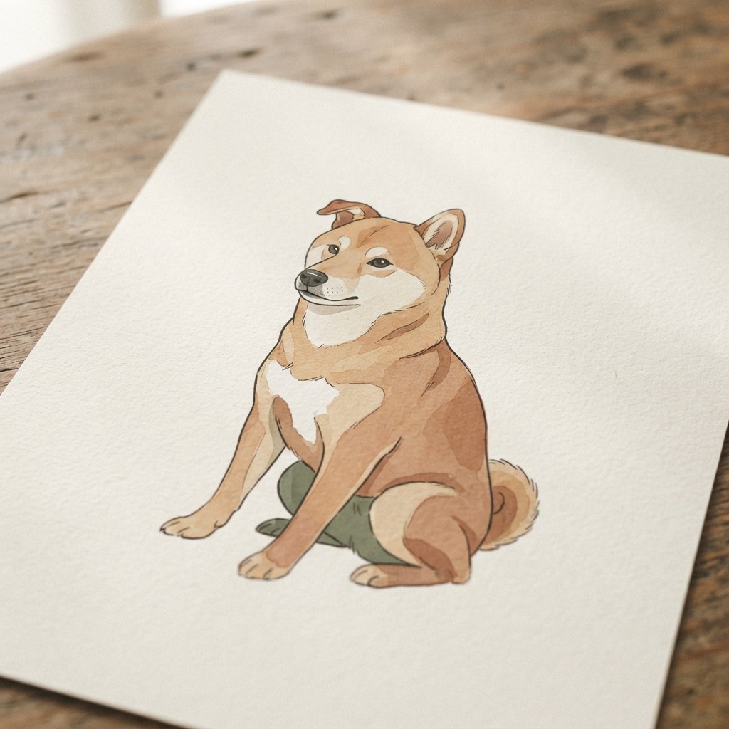 The finished illustrated portrait